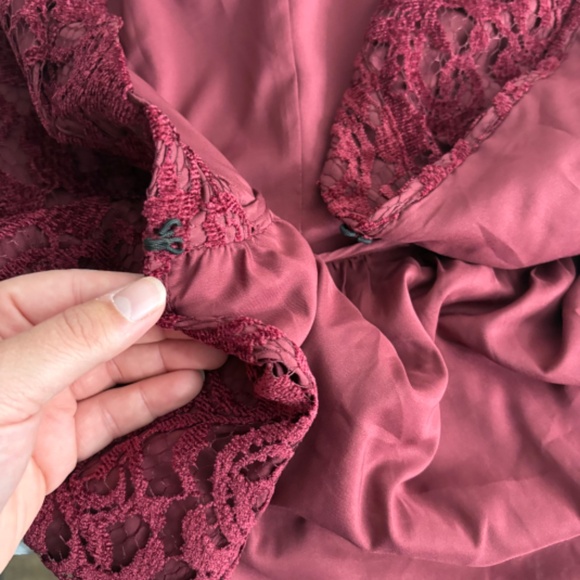 Chico's Burgandy Lace Blazer Jacket - Picture 11 of 13